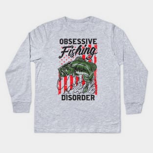 Obsessive Fishing Disorder Kids Long Sleeve T-Shirt